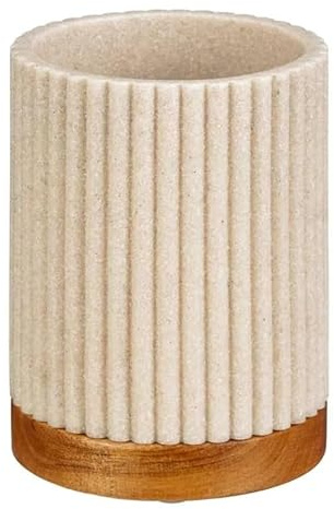 Natural Bathroom Acessories Soap Dish Soap Dispenser Toilet Brush Toothbrush Holder Tumbler Home Bathroom Gift (Natural Tumbler)