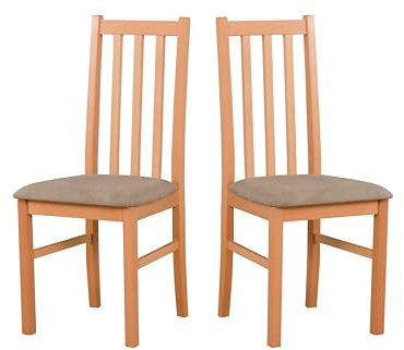 LeafDesign Küchenstühle 2er Set - Stuhl Buche Massiv - Esszimmerstuhl 120 kg - Stühle Esszimmer 2er Set - Holzstuhl - Esstischstühle - Esszimmerstühle Holz - Natur buche - Soro 23