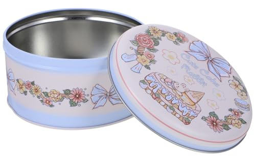 MAGICLULU Tinplate Cookie Box Holiday Candy Tin Gift Packaging Box for Cookies Chocolates Treats and Biscuits 5.31 X 5.31 X 2.76 in Portable Storage Container