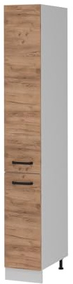 Vicco Apothekerschrank R-Line, Goldkraft Eiche, 30 cm | 2 Auszüge · 5 Einlegeböden · Höhenverstellbare Füße · ✓ Frei kombinierbar · ✓ Viel Stauraum