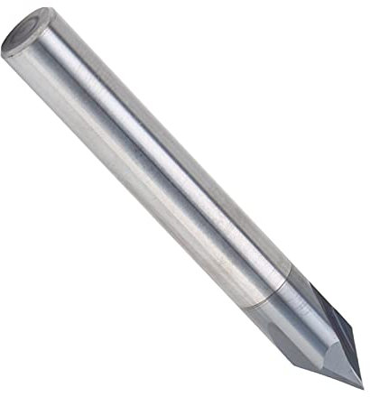 Fasen-Schaftfräser, 3-schneidiger Fasen-Schaftfräser, Fasenfräser, 60°-Fräser, Wolframstahl, CNC-Schnitzen, Polieren, Fräser (D8*60°*60L)