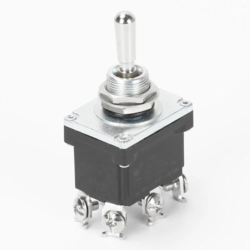 IP67 Wasserdichter Kippschalter 15A 250VAC, 30A 12VDC, ON-OFF-ON, 6 Schraubklemmen, AC/DC