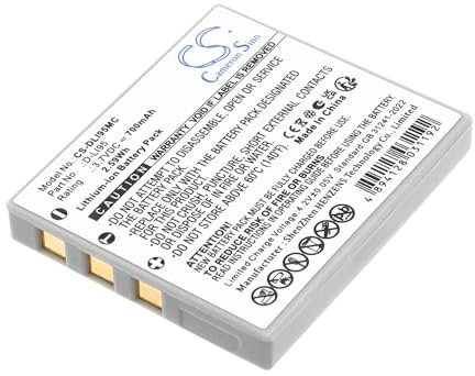 TECHTEK Batterie 700mAh Compatible avec [Pentax] Optio E75, Optio E85, M85 remplace D-LI95 FBA