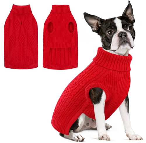 AOFITEE Hundepullover Mittelgroße Hunde, Winter Gestrickt Hunde Pullover | Winter Hundepulli Strickpullover Weihnachtspullover, Warm Pullover für Kleine Mittlere Groß Hunde
