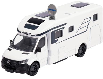 Majorette Auto Hymer B-Class Camper (19 cm), grande MasterLine camper con carrozzeria in metallo, ruota libera, pneumatici in gomma e parti mobili, modello auto per collezionisti e bambini dai 3 anni
