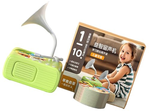 Rotating Arm Kids Music Player Electric Gramophone Toy With 96 Learning Card Sensory Cognitive Toddler Development Toy Kids Gramophone