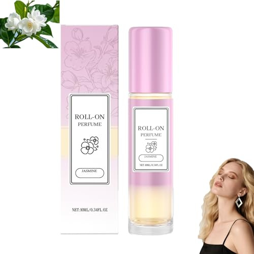 Profumo da donna, profumo roll-on, fragranza rinfrescante a lunga durata con note floreali e fruttate, comodo da trasportare, affascinante fragranza femminile, profumi delicati (1pcs jasmine)