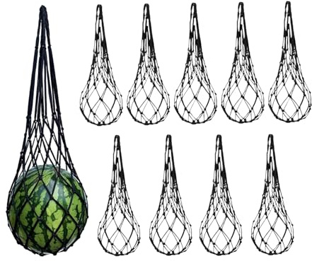 Garden Watermelon Nets - Langlebige 10-teilige -Hängematte für Kantaloupe Squash Pumpkin Trellis Growing, Wiederverwendbare Schutznetzbeutel | Landwirtschaft Orchard Yard Raised Bed Planting Harve