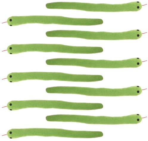 GLEAVI 10stücke Serpentine Katzenspielzeug Schlange Schlangenspielzeug für Katzen Weiches Kauspielzeug aus Cord für Haustiere Interaktives Lustiges Spielzeug zum Beißen und Kauen Realisti