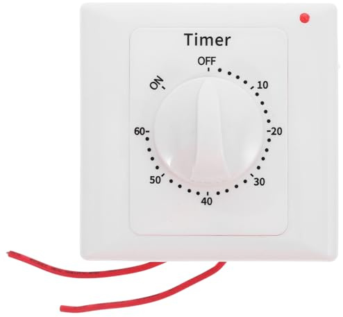 Zerodeko Interrupteur à Minuterie Mécanique Blanc avec Réglages Multiples en ABS Économie D'énergie pour Appareils Électriques et Ventilateurs Usage Intérieur