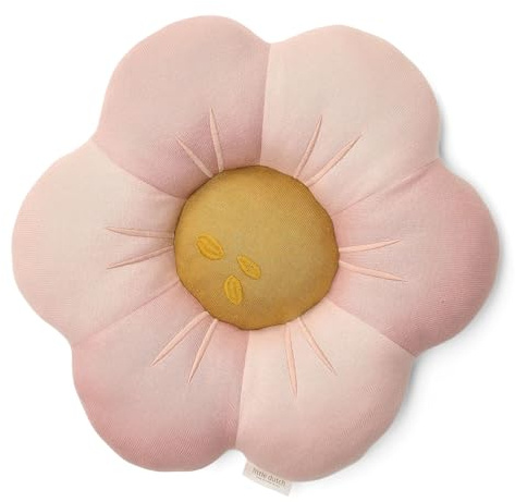 Little Dutch Kissen Kuschelkissen in Blumenform - Kinderkissen Strick - Dekokissen für Baby- & Kinderzimmer - für Mädchen - Fairy Garden rosa