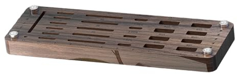 Supporto di archiviazione in legno di noce per schede di memoria, 25 slot | per schede da scrivania, organizer, dispositivo USB, torta TF tipo C, ES