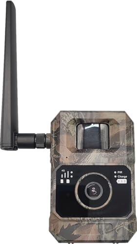 Berger & Schröter | Mini LTE 4G Wildkamera Live 48 MP mit Solar 4 W, Solarpanel, 0,2 s Trigger Bewegungsmelder, Handyübertragung, Nachtsicht, 1080P Wildtierkamera, 950nm Infrarot, 5200 mAh Akku