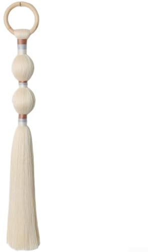 Tapiz tejido a mano nórdico para colgar en la pared con flecos de borla para sala de estar, dormitorio, arte moderno (F)