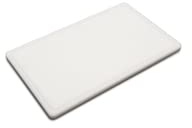 METRO Professional Schneidebrett GN 1/1, Polyethylen, mit Saftrille, weiß