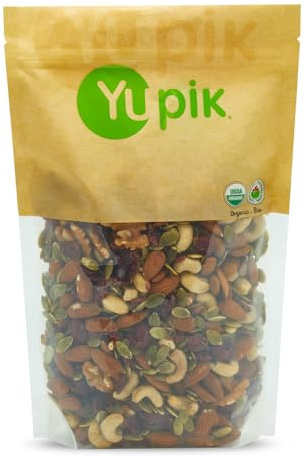 Yupik Organic Protein Boost Trail Mix, 2.2 Lb, A Mix Of Cashews, Almonds, Pumpkin Seeds, Walnut, Cranberries, Pack of 1