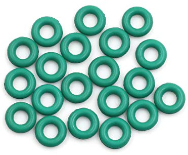 sourcing map 20stk. Fluorkautschuk O-Ring, 9mm OD 4mm ID 2.5mm Breite FKM Dichtung für Maschinen Sanitärbereich, Grün