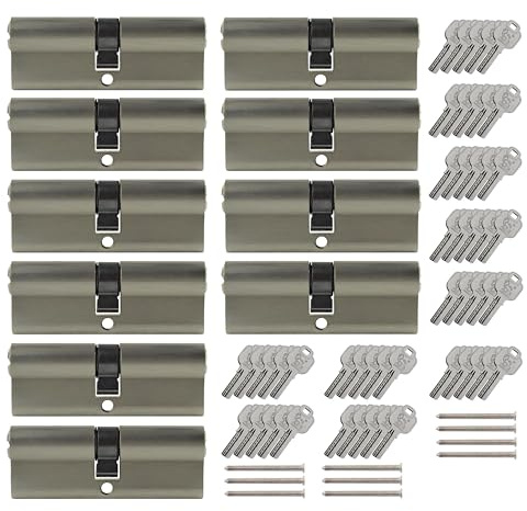 10x Profilzylinder 100 mm 50/50 gleichschließend inkl. 50 Schlüssel
