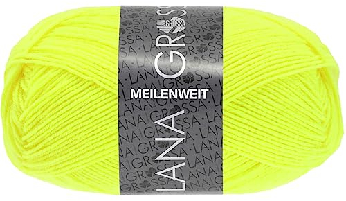 LANA GROSSA Meilenweit 50g | Sockenklassiker, waschmaschinenfest | Handstrickgarn aus 80% Schurwolle & 20% Polyamid | 50g Wolle zum Stricken & Häkeln | 210m Garn FB1392