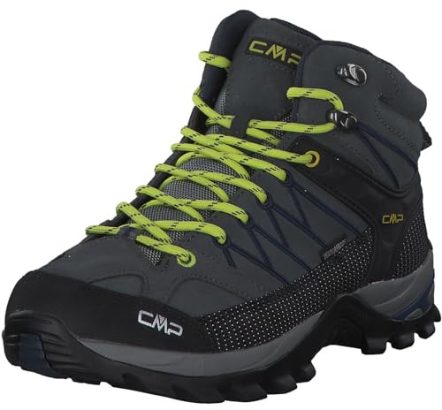 CMP Rigel Mid Trekking Shoes Wp Grey-B.Blue UK 9