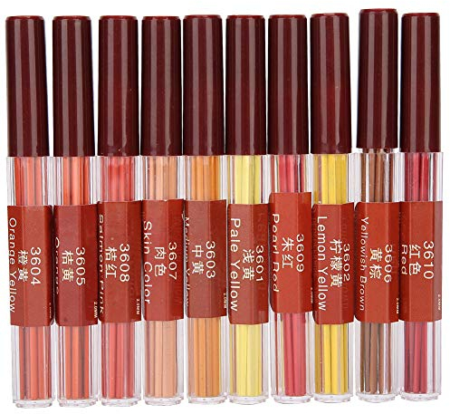 2,0 mm Farbige Mine, Farbbleistiftmine Farbstiftmine Minen für Druckbleistifte Zeichnen Journaling Fett und 90mm Hoch 10 Verschiedene Buntstiftminen Ersatz Farb-Zeichenmine Schule Klassenzimmer Home