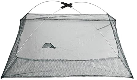 Filet 60 cm Poisson Crevette Minnow Appâts de Crabe Piège à Mailles Moulées, Pêche Piège Net, Piège à Poisson Pliable pour Appâts, Piège à écrevisses Appâts pour Attraper de Petits Poissons-Appâts