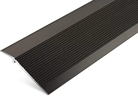 GARMEC Schwellenrampe, Innenschwellenrampe, Bordsteinrampe, tragbare Freischnitt-Rollstuhlrampe aus Aluminiumlegierung, Trittmatte for Schlafzimmer, Balkon, Veranda (Color : Black)