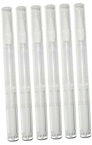 FOMIYES 6pezzi Penne Trasparenti Vuote Pennello Per Cosmetici Tubetti Per Lip Gloss e Per Unghie Pratiche e Impermeabili Per Viaggi e Uso Quotidiano