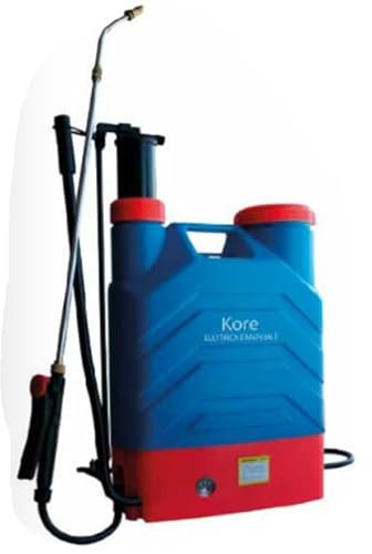 Pompa Irroratrice Elettrica/Manuale KORE 16 LT - 12 V - Alimentazione a batteria - Pompa a spalla con carica batteria