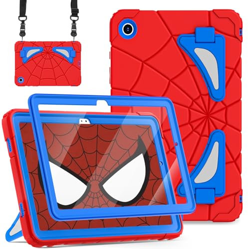 Samsung Galaxy Tab A9 Plus 11 Case - Kids Tablet Case with Screen Protector, Stand, Thickened Corner Impact Protection, Red, Blue