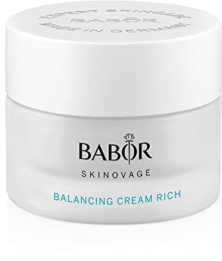 BABOR Balancing Cream Rich, geschmeidige Gesichtspflegecreme für Mischhaut, mattiert und versorgt die Haut mit Feuchtigkeit, 50ml