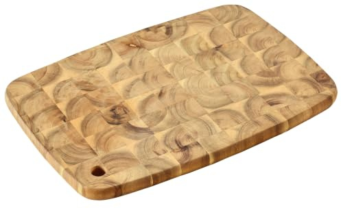 KESPER | Professionell skärbräda med upphängningshål, material: akaciaträ (pannträ), mått: 40 x 28 x 2 cm, färg: brun, natur | 28153