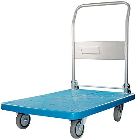 TETEOLALA Karren, Plattformwagen, Handwagen, zusammenklappbarer LKW-Wagen, robuster Flachbettwagen, Transport, Lager, Büro, Garten, 200–300 kg/B
