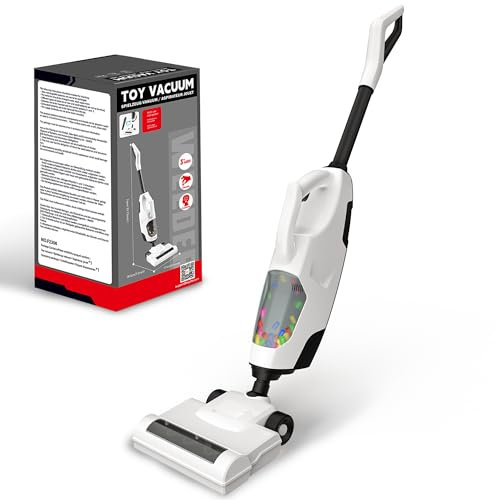 Toy Choi's Kids Cordless Vacuum - Pretend Play Electric Vacuum Cleaner Toy with Flat Nozzle, Sound & Ball Popping Action - Kids Hoover Cleaning Set for Children Boys Girls Age 3+