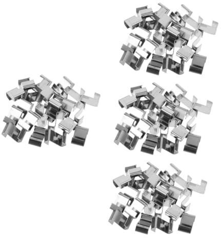 SOLUSTRE 100pezzi Clip di Fissaggio per Vetrate Acciaio Inossidabile per Riparazioni Greenhouse e Impermeabilità Vento Facile Installazione per Pannelli di Sicuri e Stabili