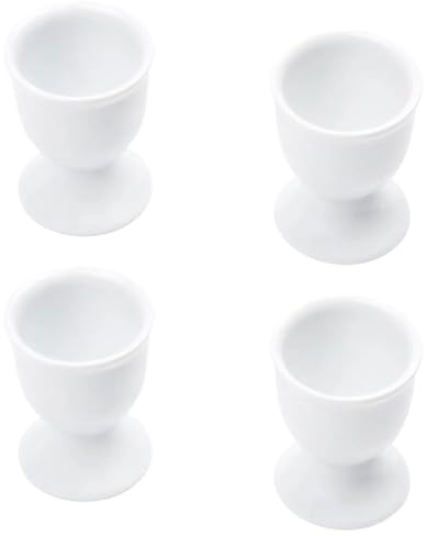 XIAOJINGQINGAQ White Plastic Egg Cup 4-Piece Set - Kitchen Breakfast Egg Rack