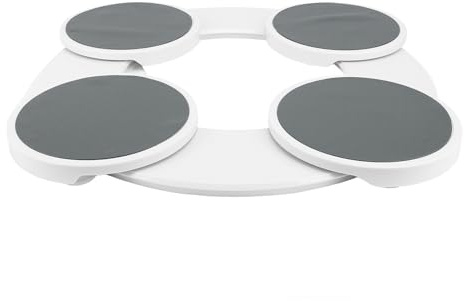 Plateau Rotatif pour Table à Manger en ABS, 68,61 oz - Portatif et Pratique, Idéal pour Repas de Famille, Pique-Nique et Événements, avec 8 Accessoires et Film Adhésif Inclus