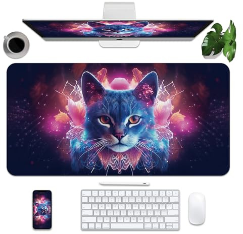 BLESWIN Grand tapis de souris antidérapant en polyuréthane pour ordinateur de bureau, pour école, bureau, maison, 80 x 40 cm