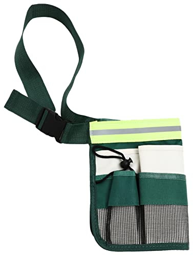 OSALADI Gardening Tool Belt Pouch Adjustable Waist Strap Reflective Trim for Gardeners Carpenters and Builders Versatile Tool Organizer