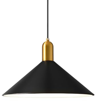 ZTTECH Moderne Minimalistische 35 cm Pendelleuchte E27 Fassung Höhenverstellbare Metall Hängelampe für Küche Esszimmer Schlafzimmer Bar Café (Schwarz)