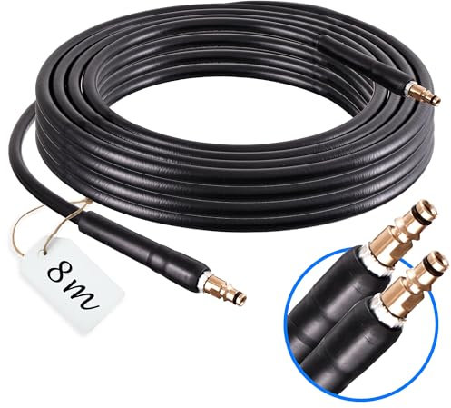 Techkar 8m Hochdruckschlauch Kompatibel mit Kärcher K-Serie K2/K3/K4/K5/K6/K7, 200Bar Verlängerungsschlauch mit Quick Connect Anschlüsse, Hochdruckreiniger Ersatzschlauch