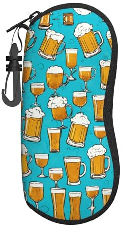 Kfjghhl Étui à lunettes à bulles de bière pour femmes et hommes - Étui de protection tendance pour lunettes de lecture