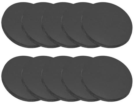 PATIKIL 10 Pz Dischi Di Gomma Pieni 60 Mm Diametro X 6 Mm Spessore Nero | Guarnizione Rotonda Di Gomma Distanziale, Fai Da Te