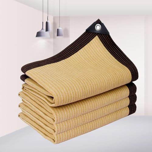 Telo Ombreggiante Impermeabile 4x4 Vela Rete Ombreggiante con Occhielli 4x5m Telo Ombreggiante Serra 90%-95% Resistente Ai Raggi UV Giardino, Patio, Pergola, Cortile-Sabbia,beige-3x4m
