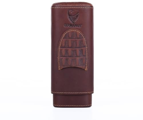 GERMANUS cigarrfodral läder, brun, nötkött II