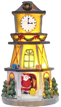 Casetta Villaggio Natalizio con Luci LED – Decorazione per Salotto, Studio, Camera o Tavolo – Ornamento Invernale Ideale per Decoratori Natalizi, Allestimenti di Vetrine, Eventi e Feste – Vill