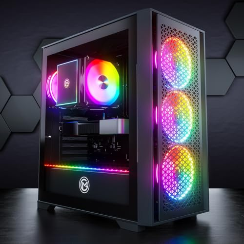 GameMachines Flow - Gaming PC - AMD Ryzen 7 5700X - AMD Radeon RX 9060-1TB SSD - 32GB DDR4 - WLAN - Win 11 Pro