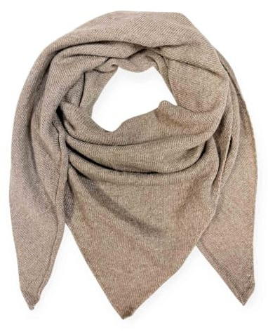 Jeamis Dreieck Kaschmir Strickschal Winter Super Weich Elegant Übergangsschal Schal Herbst Stola Wolle Made in Italy