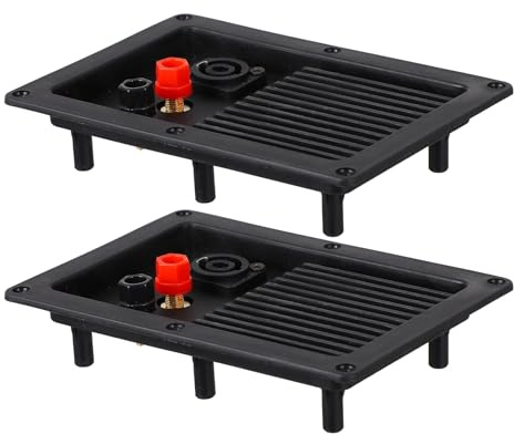 TOGEVAL Connettore Terminale a 3 Vie per Altoparlanti 2 Pezzi, Morsettiera per Casse Acustiche, Accessorio per Collegamento Cavi Subwoofer, Montaggio a Parete per Impianti Audio