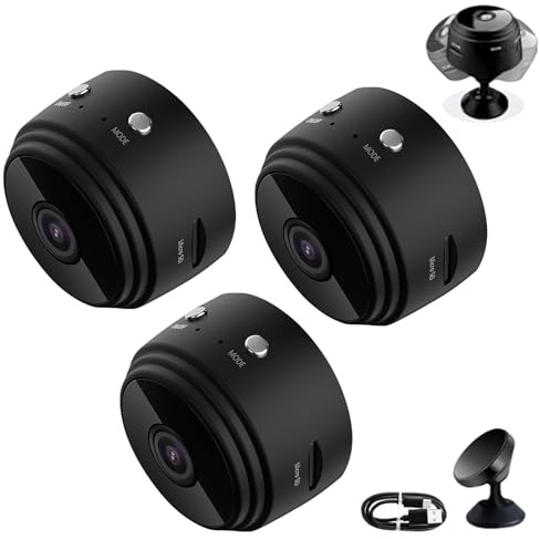 Spyfocus Mini Wifi Camera, Spyfocus Camera, Spy Focus Security Cameras, Night Vision Motion Detection Security Cam Covert Cameras, Mini Guard Cam 1080p HD for Home Indoor Outdoor (3PCS)
